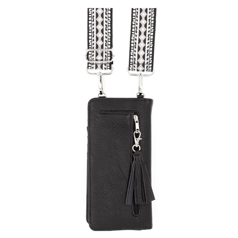 Black Vegan Leather Crossbody Bag!